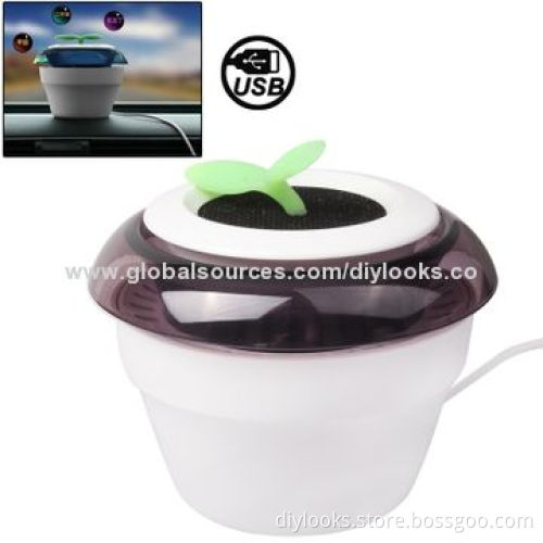 2-in-1 USB Car Fresh Air Purifier (Blue)